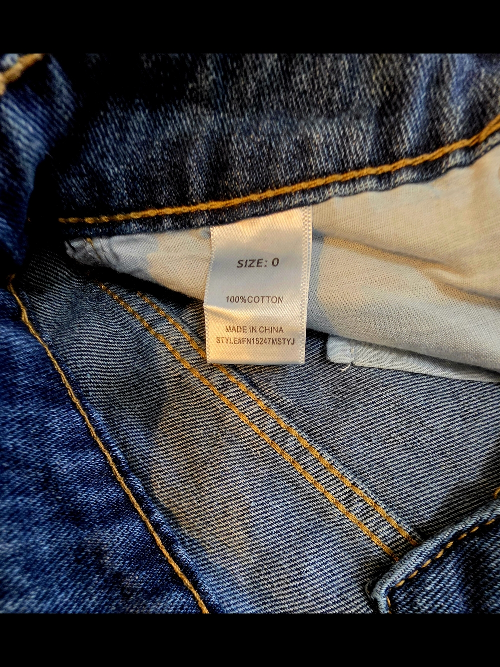 Fashion Nova Women's Dark Blue Floral Bleach-Effect Jeans - Picture 3 of 5